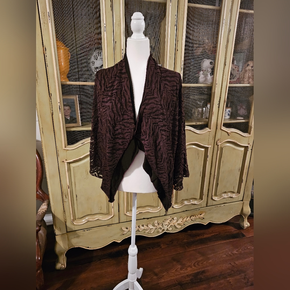 Chico's brown lace sweater